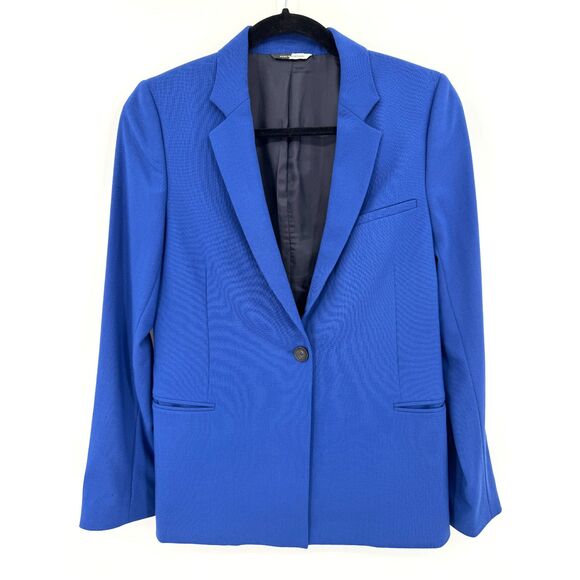 PAUL SMITH Blue 1 Button 100% Wool Blazer Jacket Size 38 EUR 8 US - Picture 1 of 9